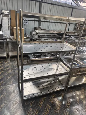 Four-Tier Stainless Steel Perforated Kitchen Rack