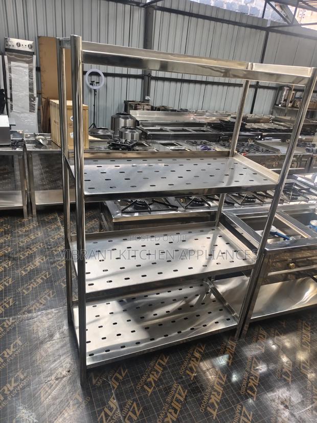 Four-Tier Stainless Steel Perforated Kitchen Rack - thumbnail 3