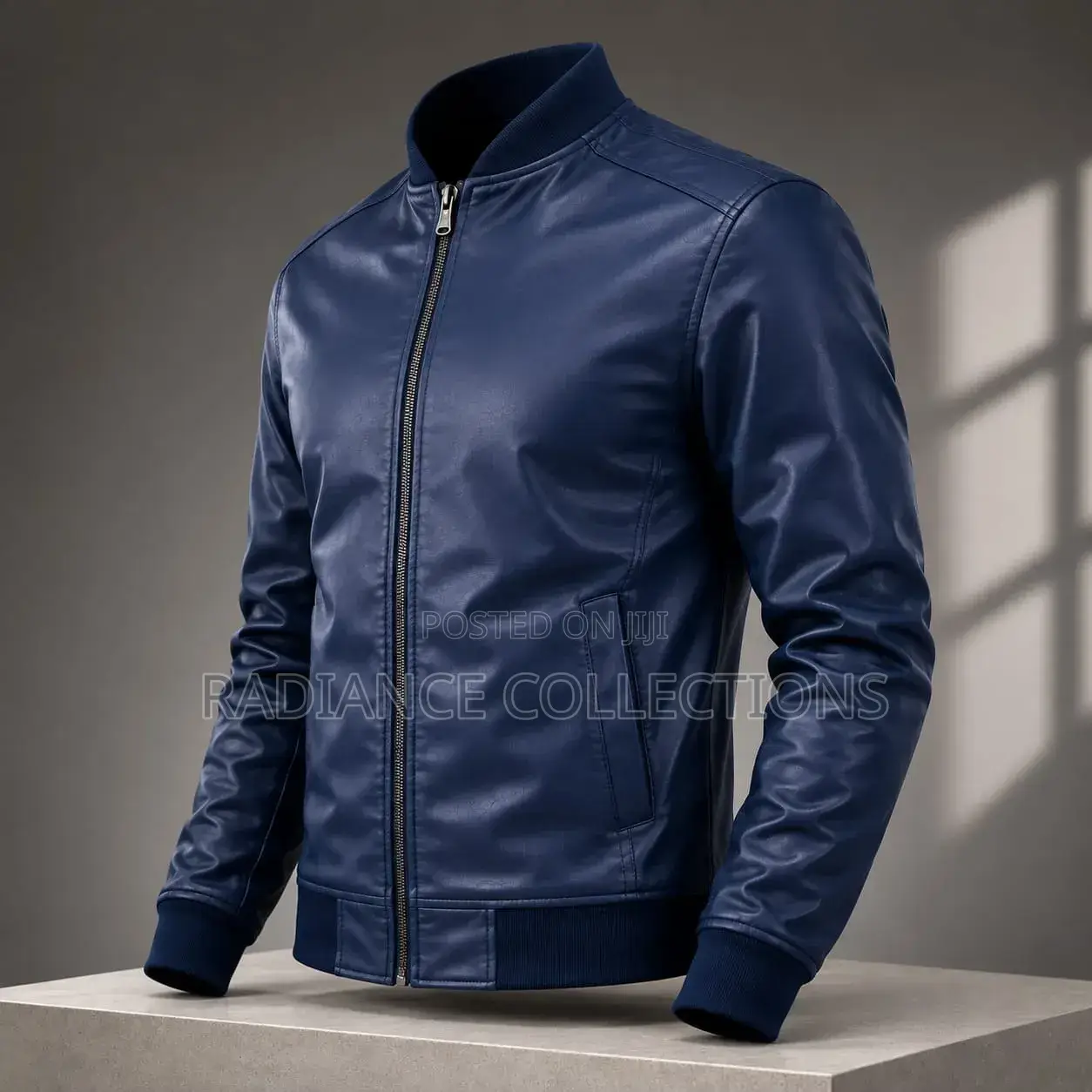Navyblue Leather Jacket 01