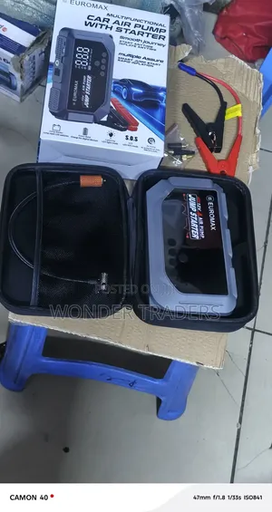 Car Jump Starter With Air Compressor, 12000mAh Peak Jump Starter