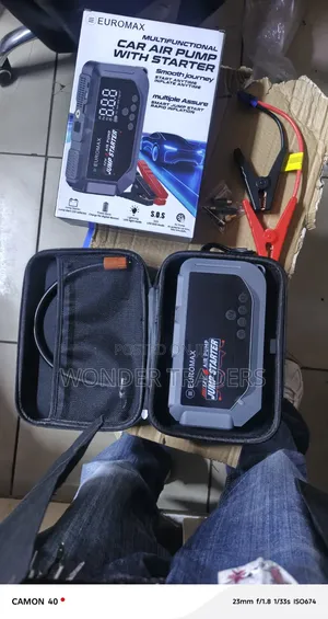 Car Jump Starter With Air Compressor, 12000mAh Peak Jump Starter