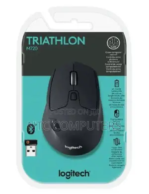 Logitech M720 Triathlon Multi-Device Wireless Mouse, Bluetooth- Black
