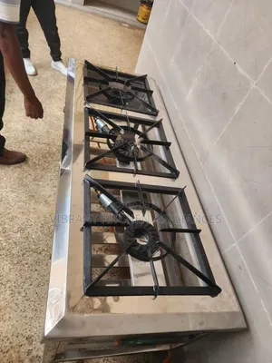 Three Burner Stainless Steel Commercial Cooker