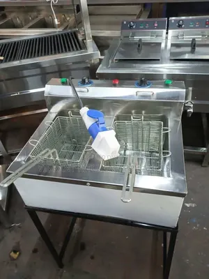 Double Electric Fryer – Stainless Steel Commercial