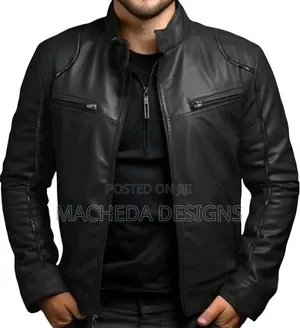 Men Zipper Leather Jackets