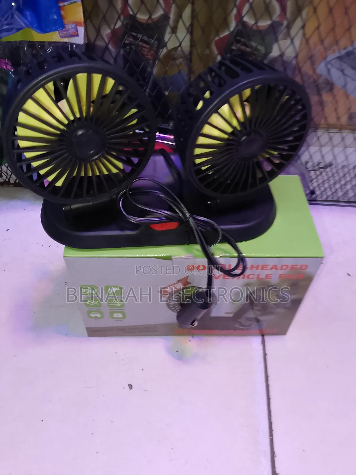 Vehicle Fan Efficient Double Headed Fan,360 Rotation