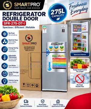 SmartPro Refrigerator Double Door – 275L No Frost |