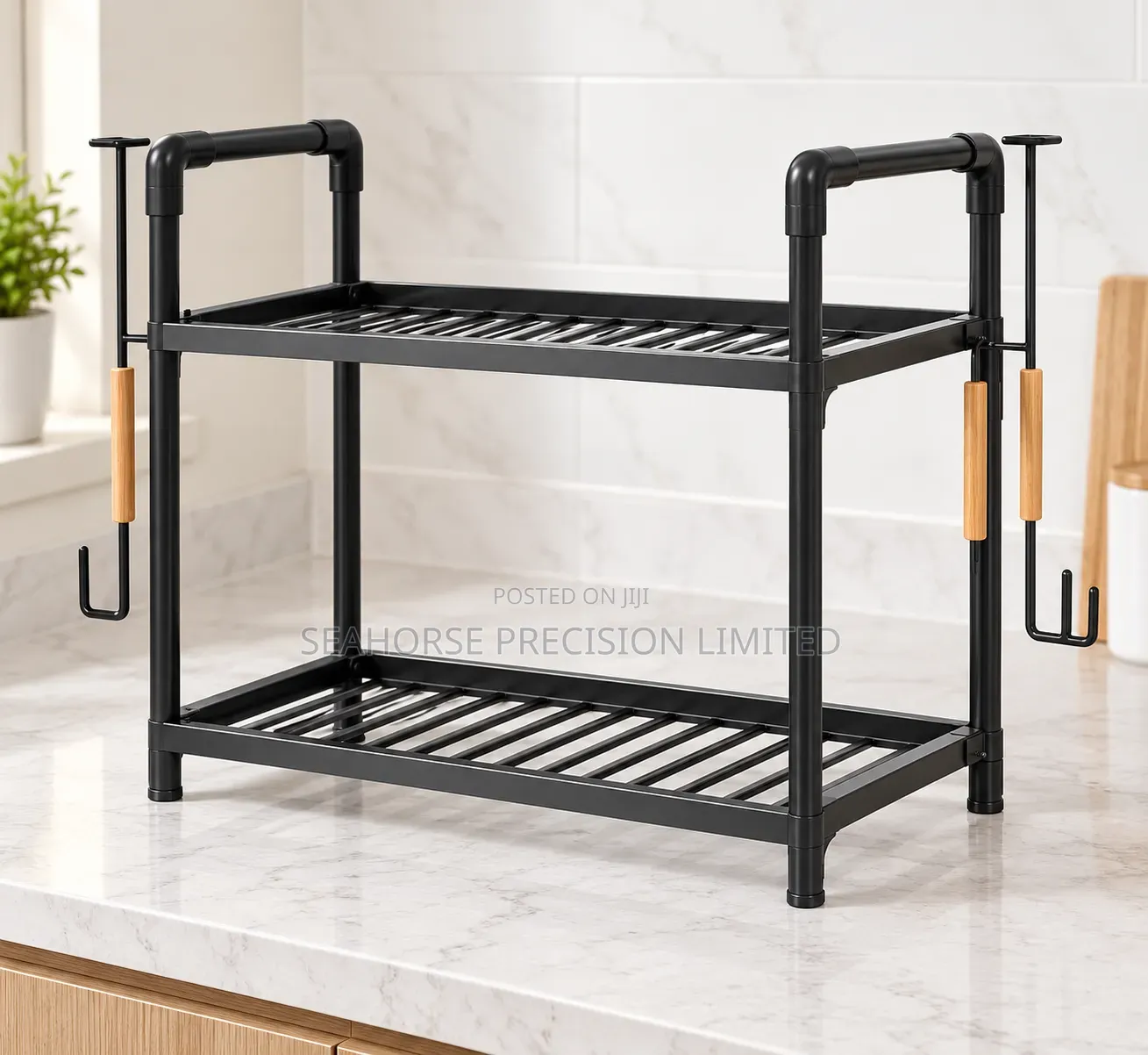 Heavy-Duty 2-Tier Kitchen Storage Rack