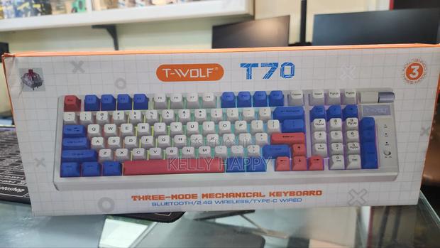 Tvolf T70 Wireless  Bluetooth Gaming Keyboard Wired Typec