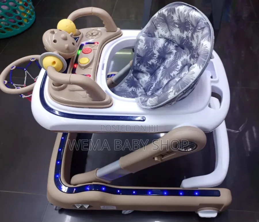 Multifunctional Ergonomic Baby Walker With Interactive Sensory Toy Bar