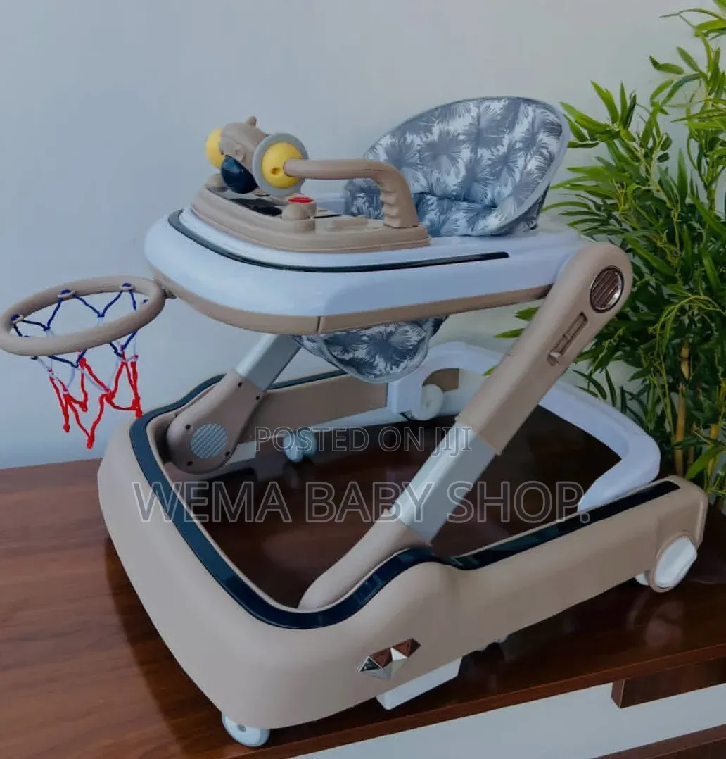 Multifunctional Ergonomic Baby Walker With Interactive Sensory Toy Bar