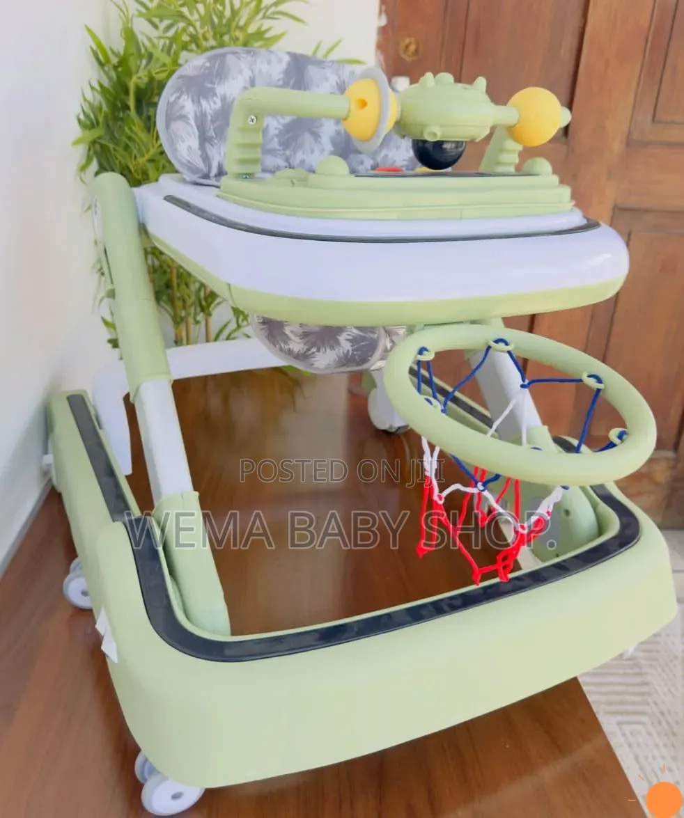 Multifunctional Ergonomic Baby Walker With Interactive Sensory Toy Bar