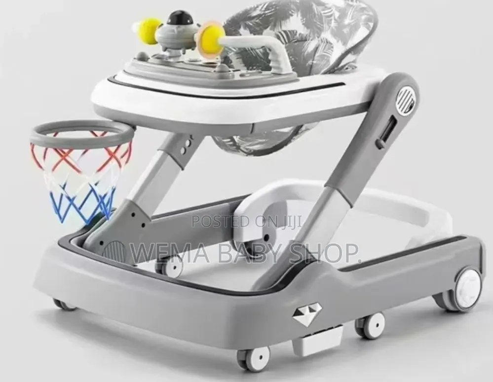 Multifunctional Ergonomic Baby Walker With Interactive Sensory Toy Bar