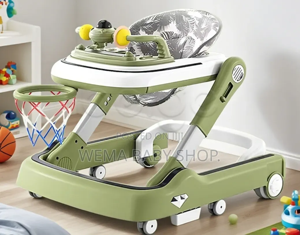 Multifunctional Ergonomic Baby Walker With Interactive Sensory Toy Bar