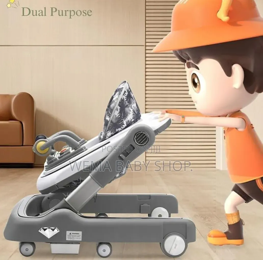 Multifunctional Ergonomic Baby Walker With Interactive Sensory Toy Bar