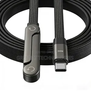 Braided 240W Type-C to C Fast Charging Cable With Phone Holder Stand