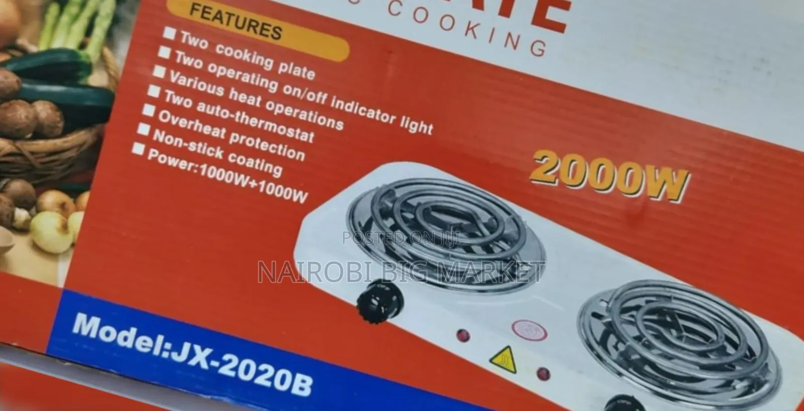 Double Coil Electric Hotplate 2000w