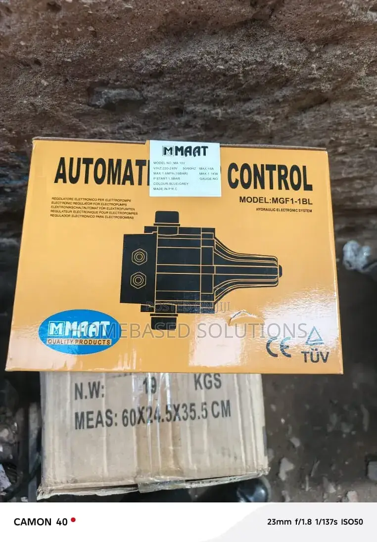 Pressure Control for Water Pumps-Mmaat