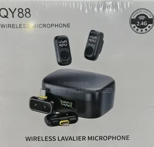 QY88 Wireless Lavalier Microphone iPhone Lightning and Type C
