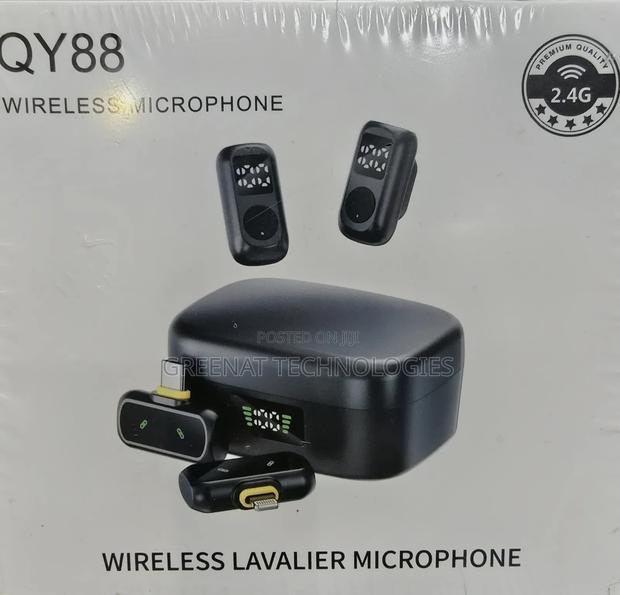 QY88 Wireless Lavalier Microphone iPhone Lightning and Type C - thumbnail 2