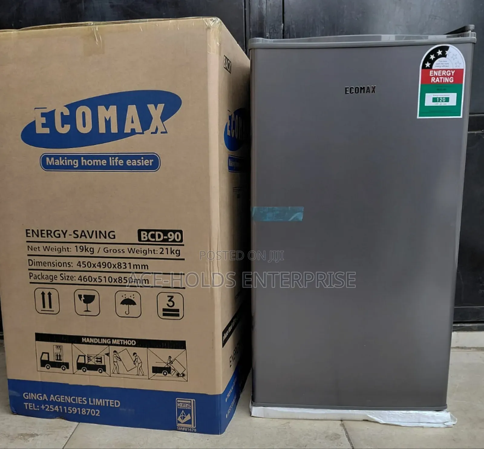 Ecomax 90 Litres (Dark Silver) Single Door Refrigerator - Free Guard