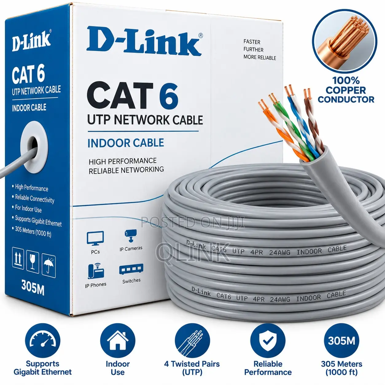 Dlink Cat 6 Cable Copper Indoor
