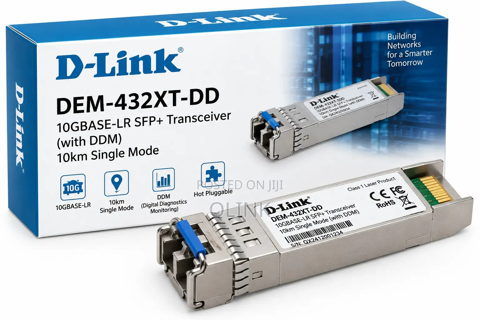 D-Link DEM-432XT-DD 10gbase-Lr SFP+ Transceiver 10km Single Mode