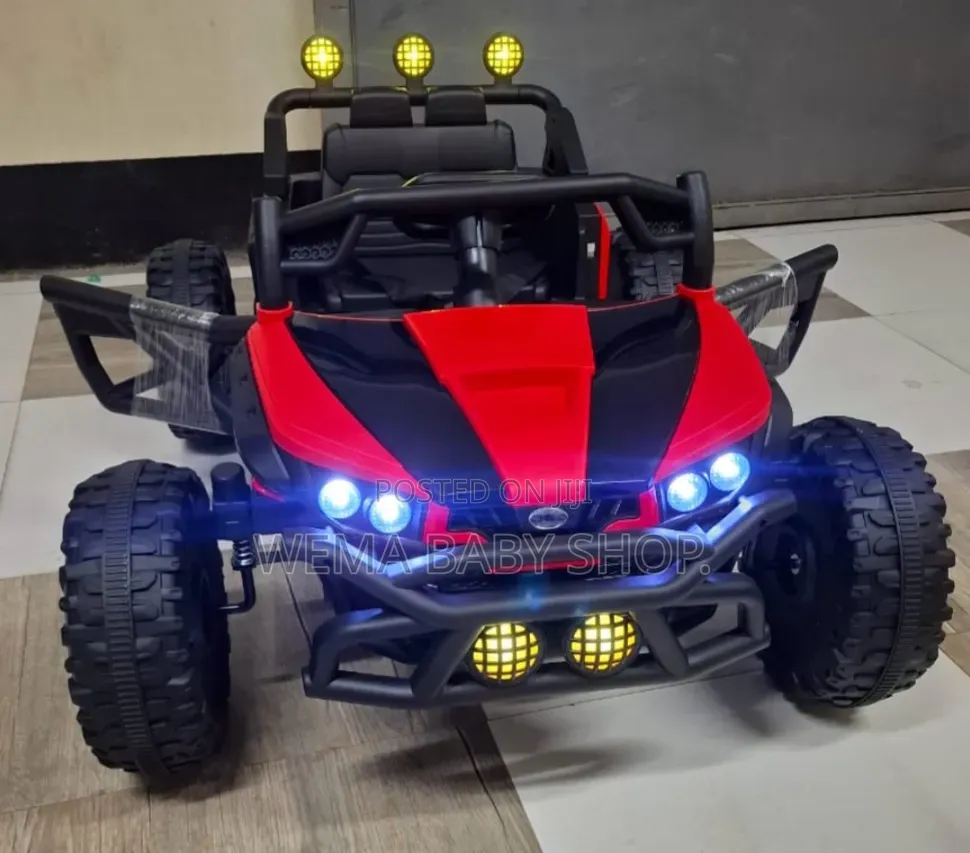Kids Electric Ride-on Police Jeep 4-Wheel Drive/Led Lights/Remote