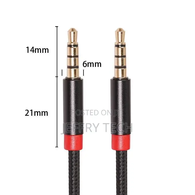 3.5mm Nylon Braided Audio Jack Auxiliary Cord for Headphones, PC,Cellp