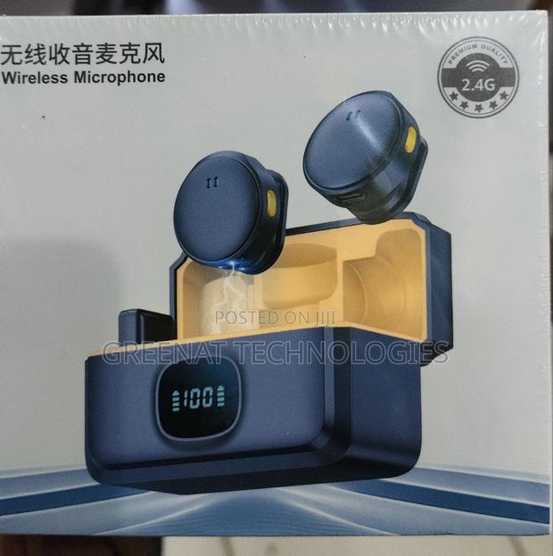 Wireless Lavalier Microphone Button Microphone Battery Display Case - main view