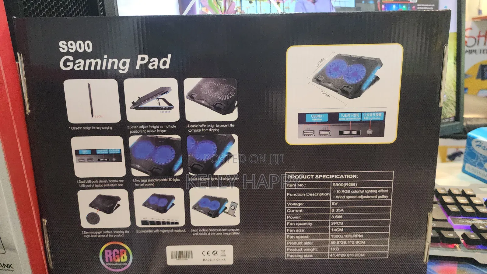 S900 Gaming RGB Cooling Pad Available