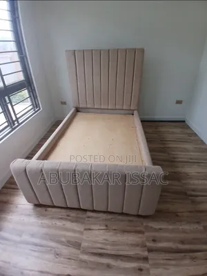 4×6 Small Double Modern Beige Upholstered Bed Frame