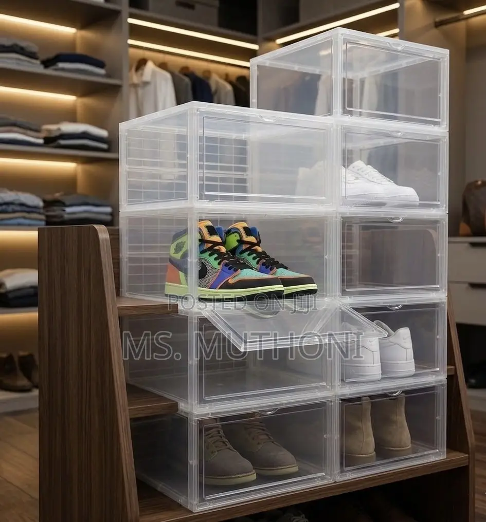 1pc Clear Stackable Sneaker Crates / Display Cases