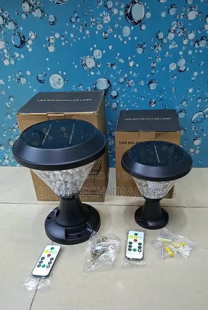 Led Solar Gate Pillar Lamp Round Shape