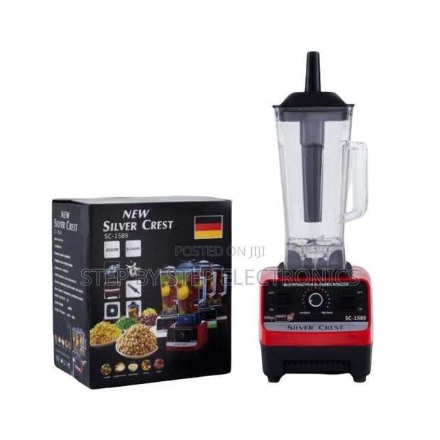 High-Speed Silver Crest 2-in-1 Double Cup Blender + Grinder for Home