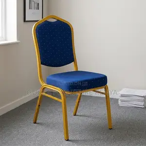 Blue Armless Conference Chair.