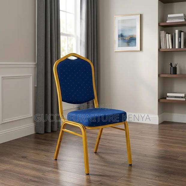 Blue Armless Conference Chair. - thumbnail 5