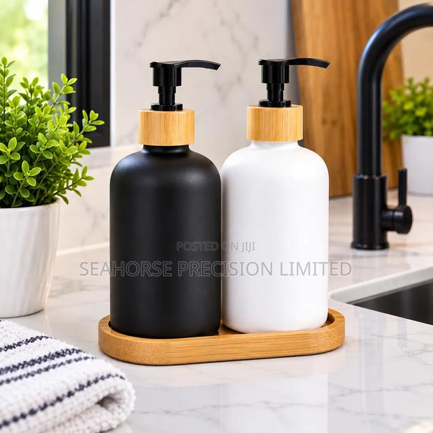 Soap Lotion Dispenser Set With Stand - thumbnail 2