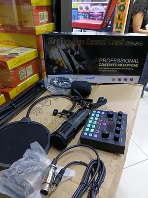Crystal-Clear Vocal Set: Pro BM-800 Microphone V10 Live Deck