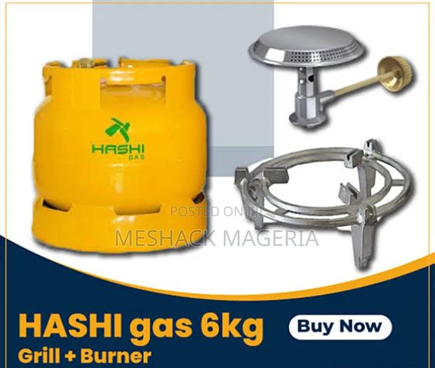 Hashi Gas Cylinder 6kg + Burner + Grill
