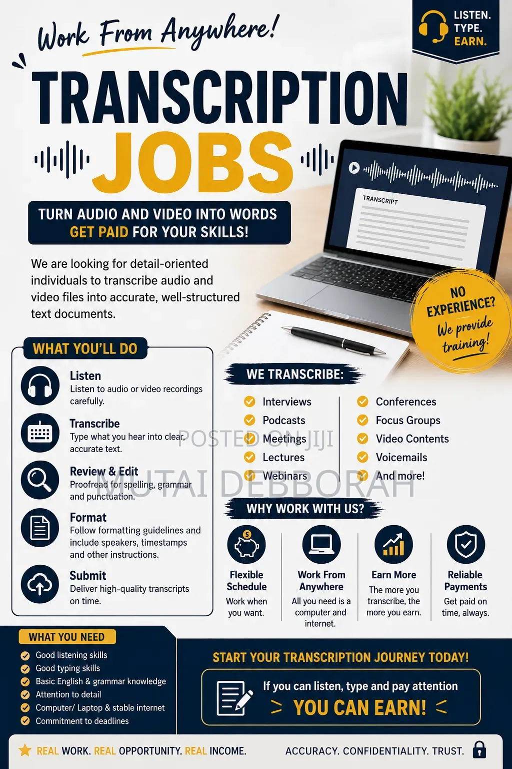 Transcription Jobs — Work From Anywhere!