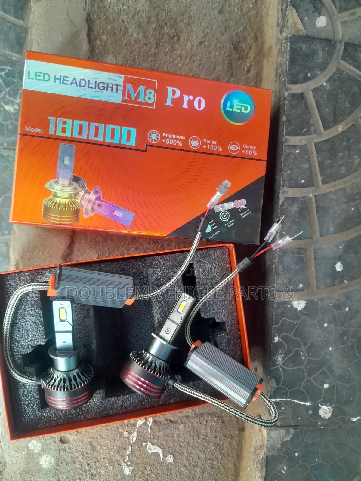 H1 M8 Pro 180,000 Led Bulb Super Bright/Vision 12v-24v H4,9006,H11 Sto