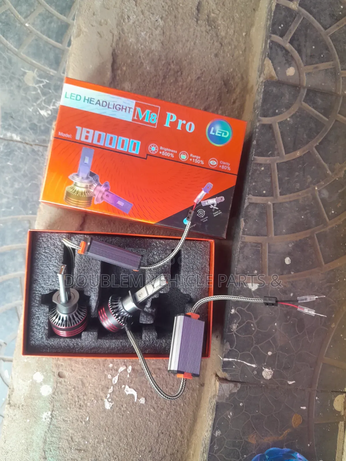 H1 M8 Pro 180,000 Led Bulb Super Bright/Vision 12v-24v H4,9006,H11 Sto
