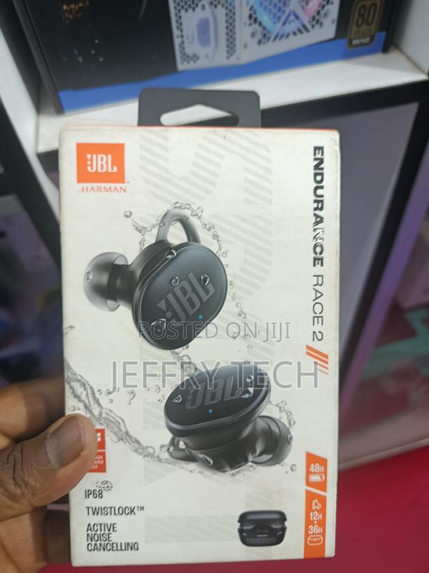 JBL Endurance Race 2 Noise Cancelling Earbuds-Black