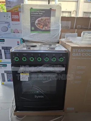 Syinix 60x60 3+1Cooker Electric Oven Turbo Fan Rotisserie Gas Sensor