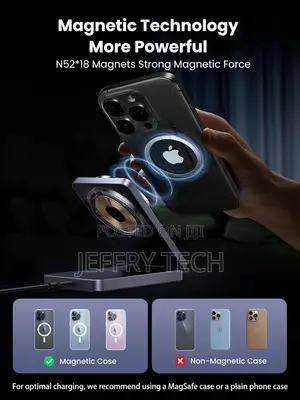 UGREEN MagFlow Wireless Charger 15W, 2 in 1 Magnetic Charging Station