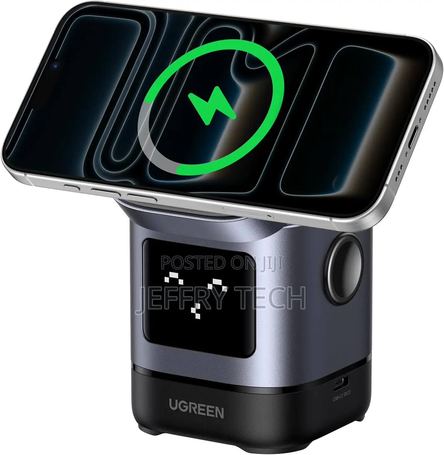 UGREEN 15W Uno Wireless Charger, Qi2 Certified MagSafe Charging, Fa