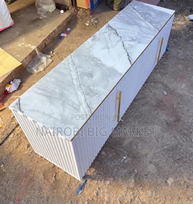 Executive Box TV Stand With Marble Available