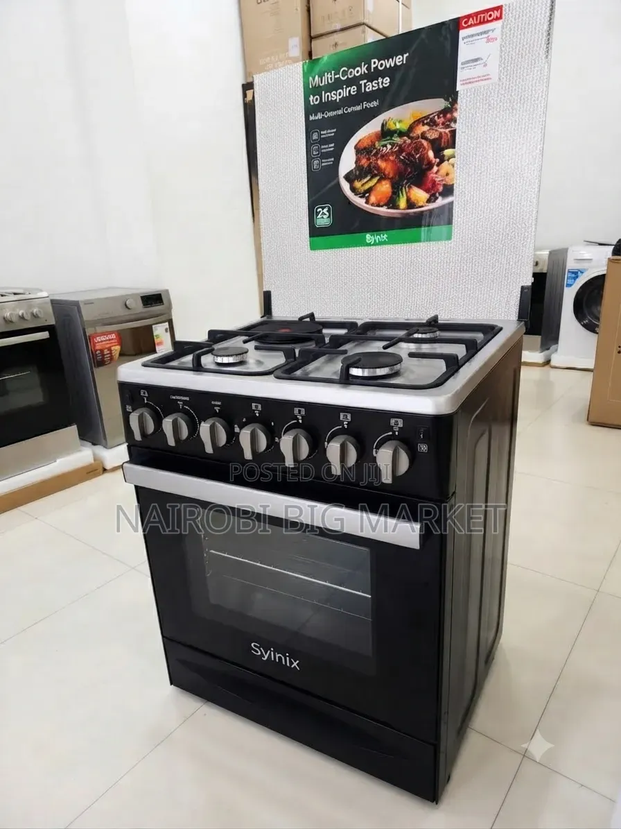 Syinix (Q60GC3)new Model 60by60 Standing Cooker 3+1