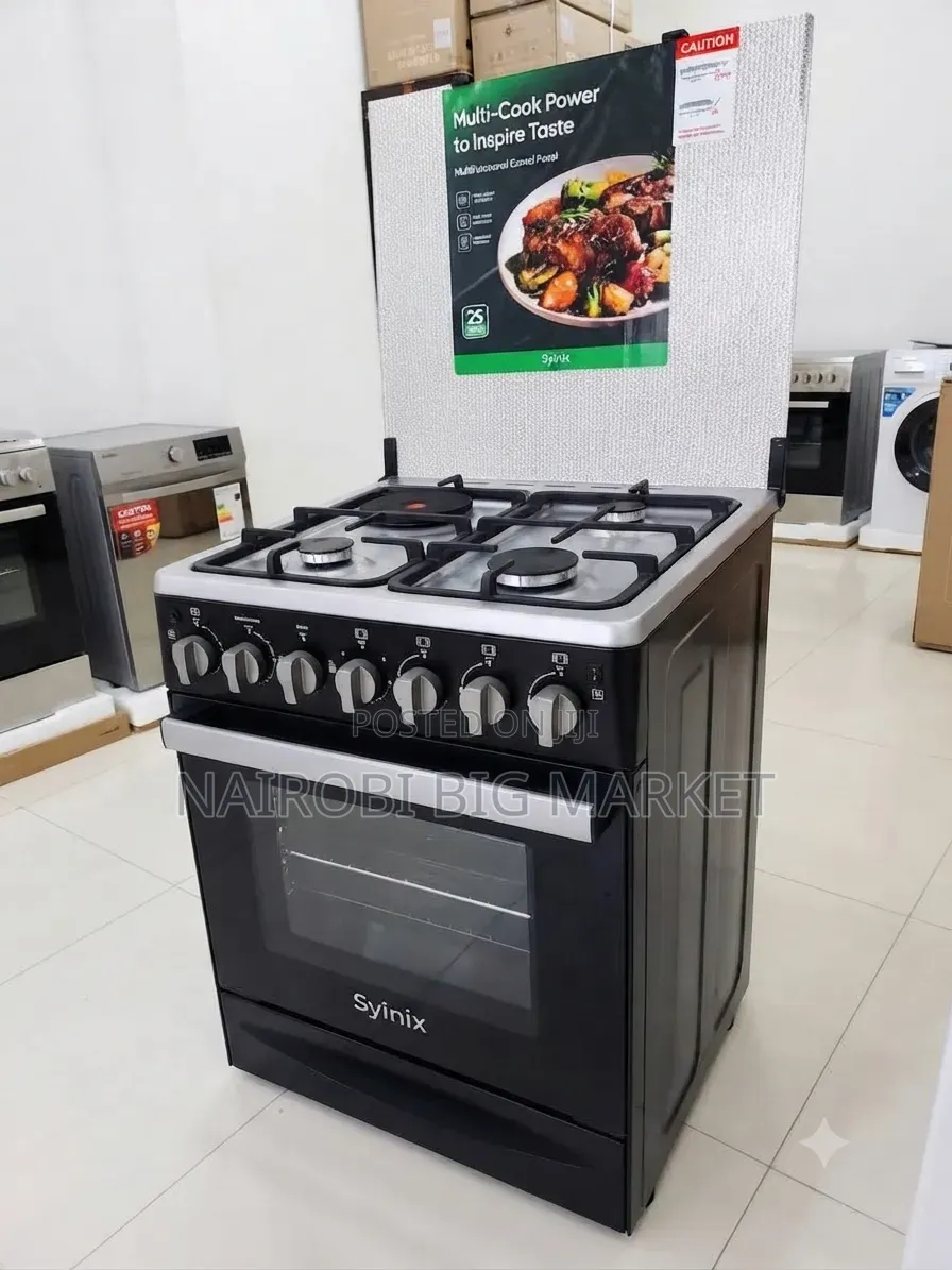 Syinix (Q60GC3)new Model 60by60 Standing Cooker 3+1